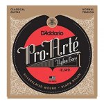 products d addario ej49 pro arte normal tension black nylon classical guitar strings a147348
