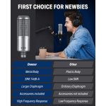 products donner dc 20 condenser microphone cardioid podcast mic kit for home studio recording a166758