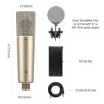 products donner dc 87 studio condenser microphone with two diaphragms for podcast and recording a166763