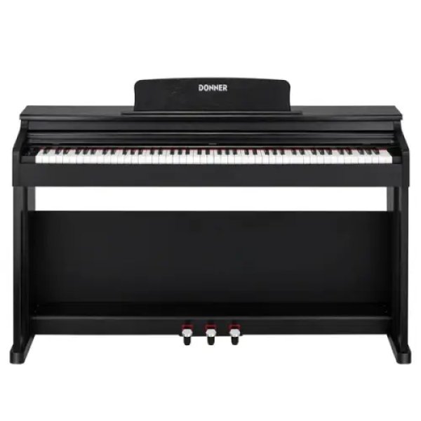 products donner ddp 100 digital piano 88 key weighted action with stand power adapter triple pedals a151588