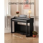 products donner ddp 100 digital piano 88 key weighted action with stand power adapter triple pedals a151594