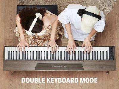 products donner ddp 60 88 key semi weighted upright wood grain digital piano classic gray a167326