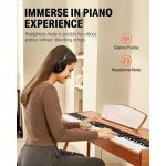 products donner ddp 80 wooden style 88 key weighted digital piano with stand and 3 pedal a151523