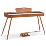 products donner ddp 80 wooden style 88 key weighted digital piano with stand and 3 pedal a151524