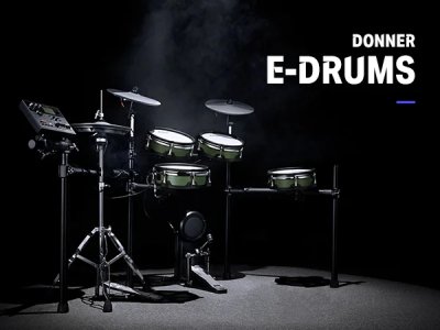 products donner ded 500 electronic drum set 5 drum 3 cymbal with standard mesh heads a167346