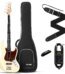 products donner djb 510b 4 strings standard bass jb style beginner kit white with gig bag guitar strap a166696