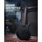 products donner dmt 100b solid body electric guitar black matte finish for beginner kits with bag strap cable a162825