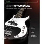 products donner dpb 510d 4 string p style electric bass full size for beginner with bag guitar strap guitar cable black a166705