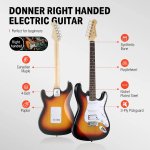 products donner dst 100s solid body sunburst electric guitar kit with amplifier bag tuner a153996