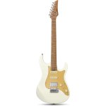 products donner dst 550 electric guitar hss pickup solid double cut poplar body white a156179