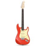products donner dst 600 6 string electric guitar with sss pickup fiesta red a166650