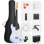 products donner dst 80 classic sss pickup electric guitar complete sonic blue a156620