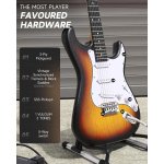 products donner dst 80 classic sss pickup electric guitar complete sunburst a156626