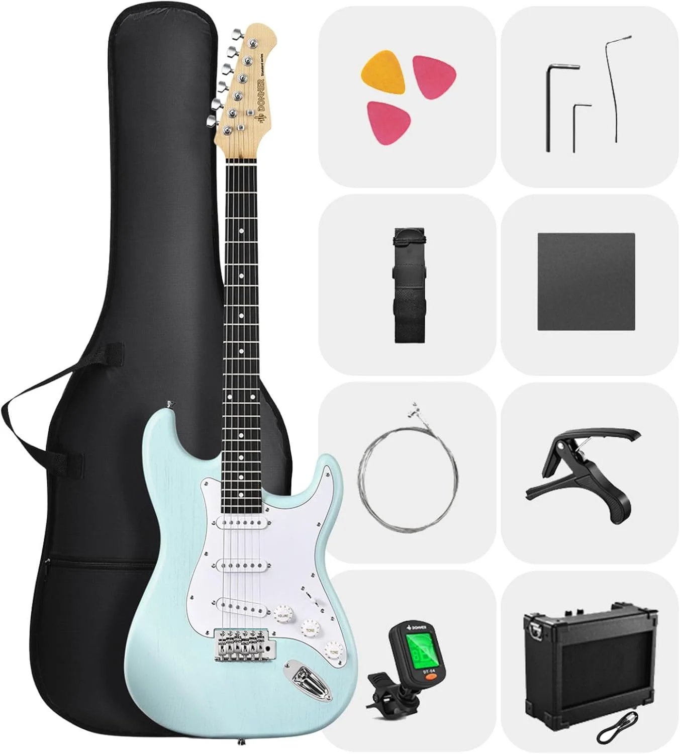products donner dst 80 classic sss pickup electric guitar complete surf green a156631 products donner dst 80 classic sss pickup electric guitar complete surf green a156631