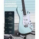 products donner dst 80 classic sss pickup electric guitar complete surf green a156633