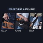 products donner hush x electric guitar headless kit for travel sunburst a166689