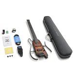 products donner hush x electric guitar headless kit for travel sunburst a166691