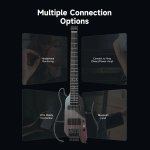 products donner hush x pro smart travel guitar headless versatile preset midnight glow a166145