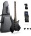 products donner nhl 500 hss solid body electric guitar headless with gig bag black a166107
