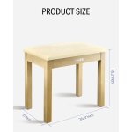 products donner piano bench stool suede cushion seat with storage beige a152307