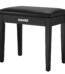products donner piano bench stool suede cushion seat with storage black a152308