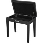 products donner piano bench stool suede cushion seat with storage black a152310