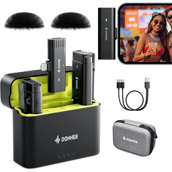 products donner vpm10 wireless lavelier microphone with lightning for iphone or ipad a166791