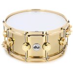 products dw collector s drvn5514spg 14x5 5 inch bell brass polished snare drum w gold hardware a163773