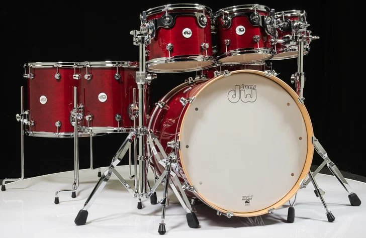 products dw design 7 piece drum set cherry stain a165540 products dw design 7 piece drum set cherry stain a165540