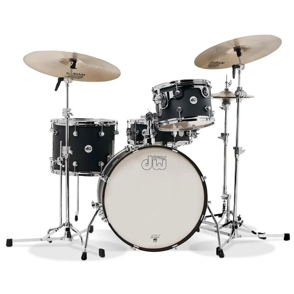products dw design frequent flyer 20 4 piece drum set with snare black satin a165551