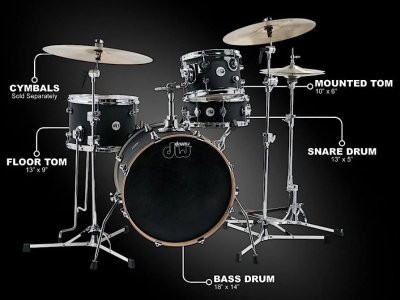 products dw design mini pro 18 4 piece drum set black satin a165559