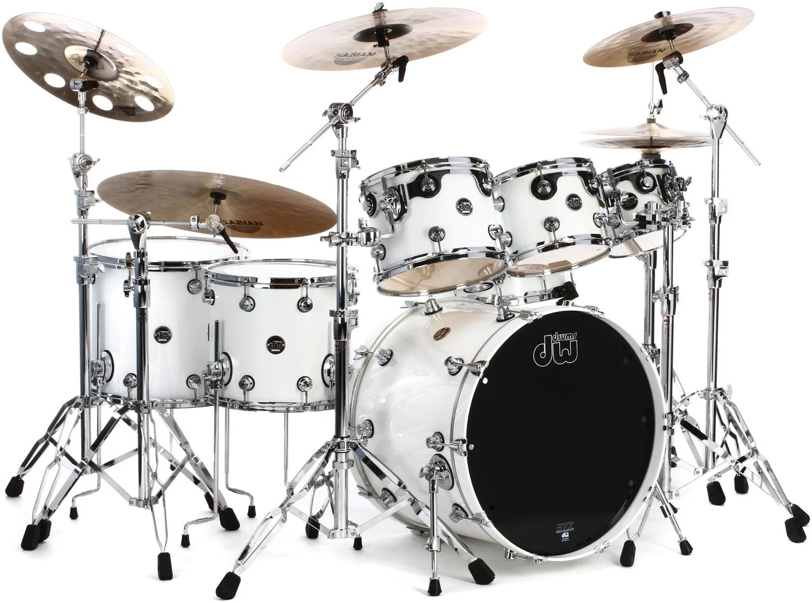 products dw performance wc7 7 piece drum set white ice a165561 products dw performance wc7 7 piece drum set white ice a165561