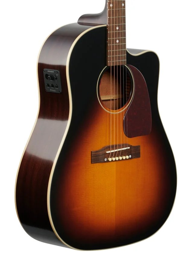 products epiphone j45ec all solid wood fishman presys ii acoustic electric guitar aged vintage sunburst gloss a165863