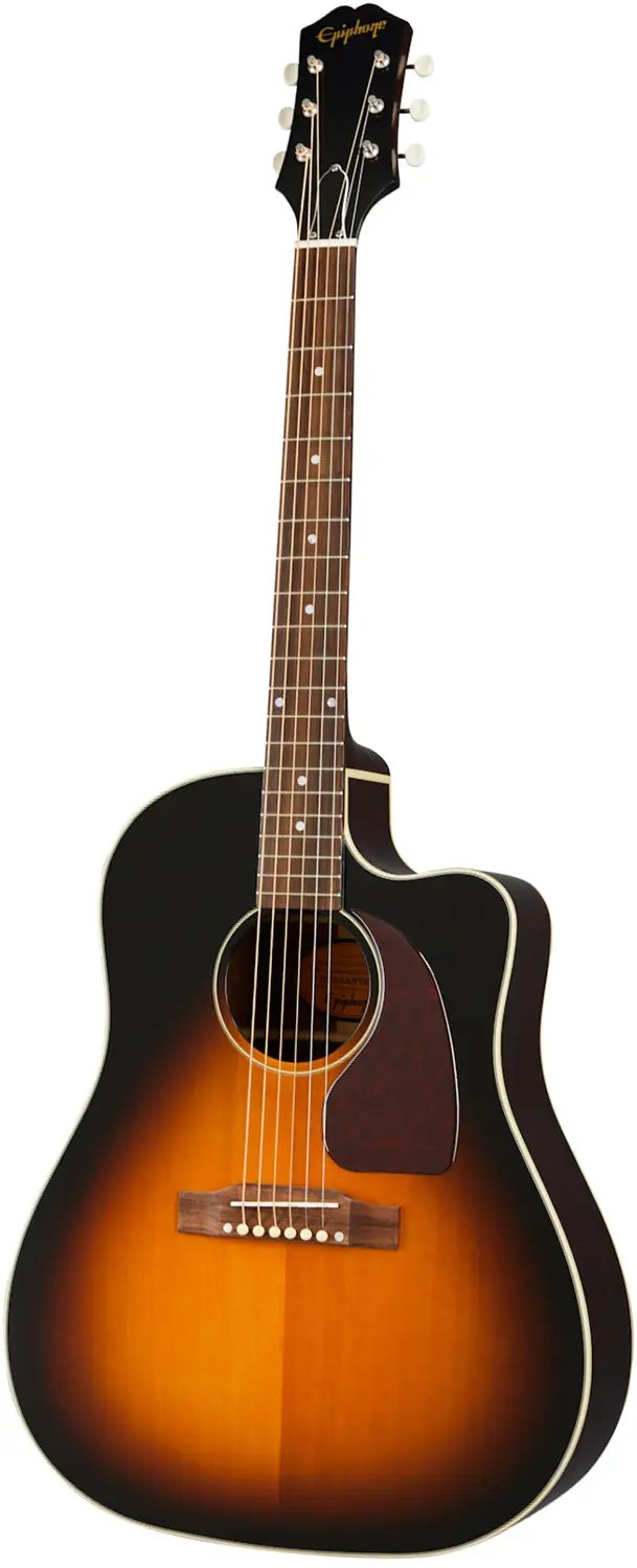 products epiphone j45ec all solid wood fishman presys ii acoustic electric guitar aged vintage sunburst gloss a165864