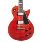 products epiphone les paul custom figured electric guitar with premium gig bag transparent red a156063