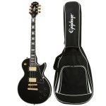 products epiphone les paul custom original collection electric guitar with gig bag ebony a153104