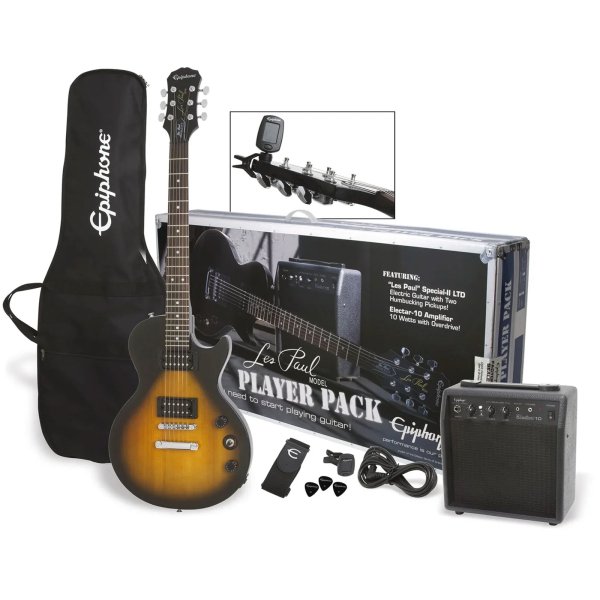products epiphone les paul player pack vintage sunburst a143731