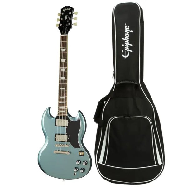 products epiphone sg standard pelham blue electric guitar with gig bag a155060