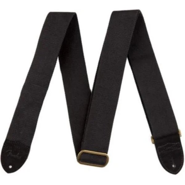 products fender cotton oval black guitar strap a100231