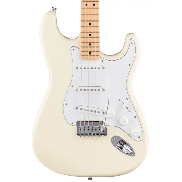 products fender standard stratocaster electric guitar maple fb olympic white made in indonesia 9489