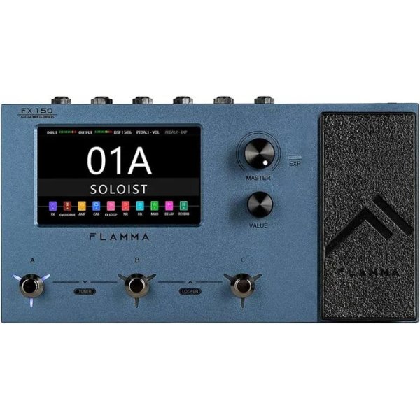 products flamma fx150 guitar multi effects pedal blue a165778