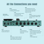 products flamma fx150b guitar multi effects pedal built in battery nebula green a165789