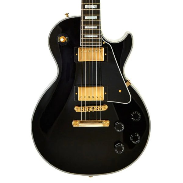 products gibson custom les paul custom ebony with ebony fingerboard gloss in ebony with case a155342