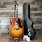 products gibson sj 200 studio rosewood acoustic eectric guitar with gig case rosewood burst with gloss top a167618