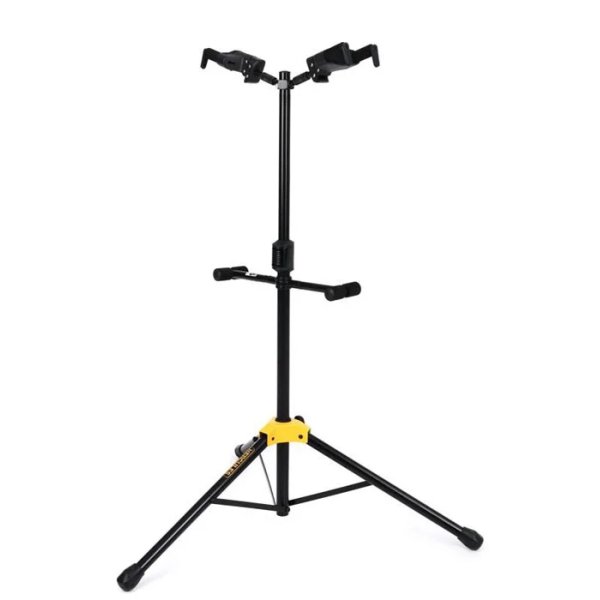 products hercules gs422b plus dual guitar stand with auto grip system and foldable yoke a146826