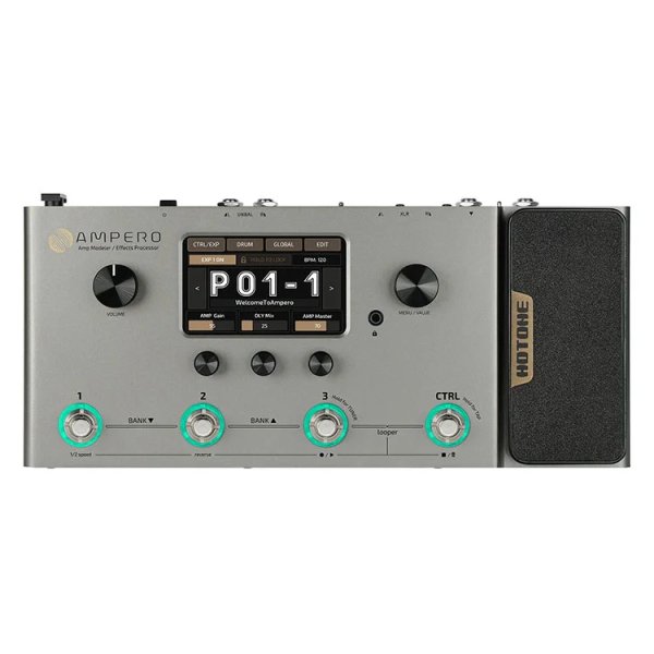 products hotone limited edition mp100 ampero multieffects pedal silver a125067