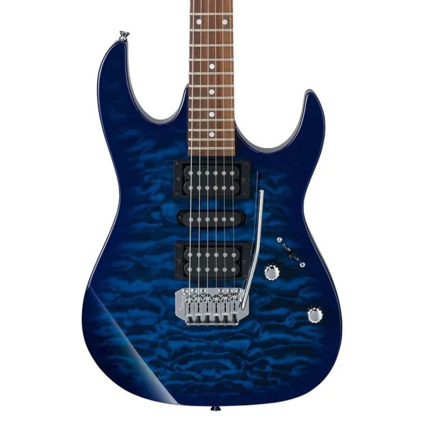 products ibanez grx70qa tbb gio electric guitar transparent blue burst 9769