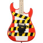 products kramer baretta custom graphics danger zone electric guitar warning tape on white red 7219
