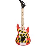 products kramer baretta custom graphics danger zone electric guitar warning tape on white red a103251