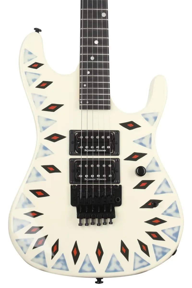products kramer nightswan electric guitars vintage white with aztec marble graphic 7217 products kramer nightswan electric guitars vintage white with aztec marble graphic 7217